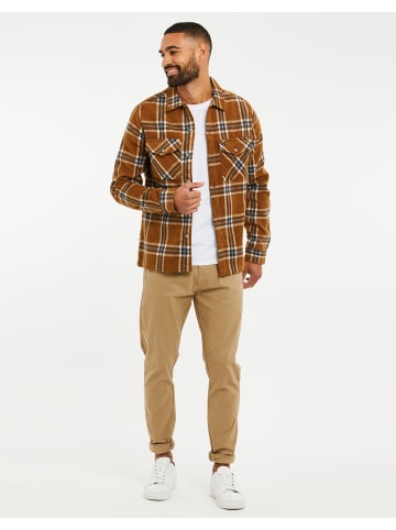 Threadbare Langarmhemd THB LUXE Christopher in Camel Check