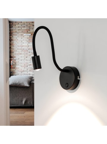 Licht-Erlebnisse Wandlampe EEK G (B)10 x (H)18 cm in SchwarzSchwarz