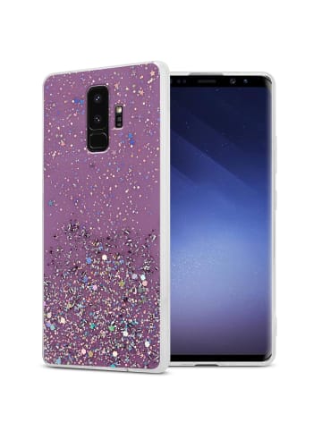 cadorabo Hülle für Samsung Galaxy S9 PLUS Glitter in Lila mit Glitter