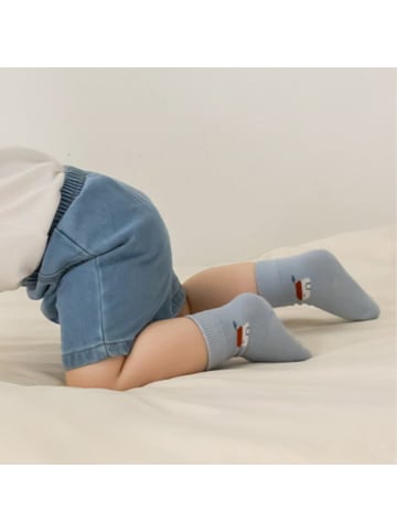 MUNADUNA 5er-Pack Kindersocken mit Hasen- und Herzmotiv