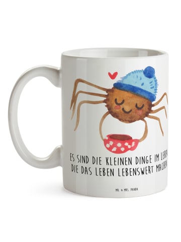 Mr. & Mrs. Panda Becher Spinne Agathe Kaffee mit Spruch in Weiß