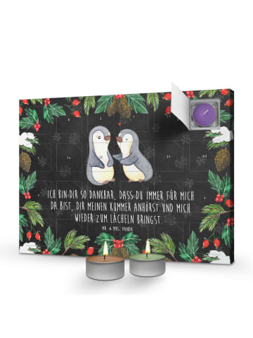 Mr. & Mrs. Panda Duftkerzen Adventskalender Pinguine trösten mit... in Kreidetafel