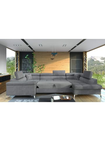 MF Design Tiya Recamiere Links in Grau -  (L) 342 x (B) 342 x (H) 88 cm