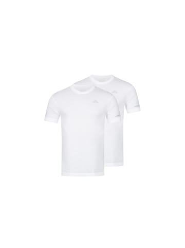 Kappa Kappa 2er Pack Herren-T-Shirt Basic mit Rundhals Ausschnitt in 2xWeiß