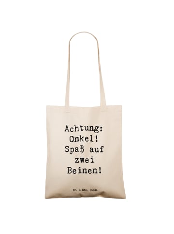 Mr. & Mrs. Panda Tragetasche Spruch Spaßiger Onkel mit Spruch in Creme