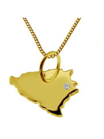 Schmuckador 50cm Kette + Bosnien mit Brillant 585 Gold in gold