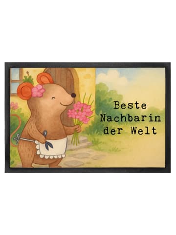 Mr. & Mrs. Panda Türmatte Maus Beste Nachbarin der Welt Design m... in Weiß