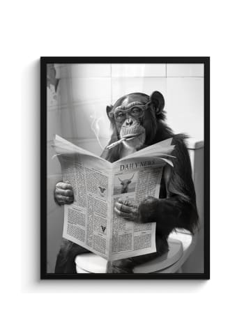 MuchoWow Poster mit Leiste Zeitung Affe  (BxH)