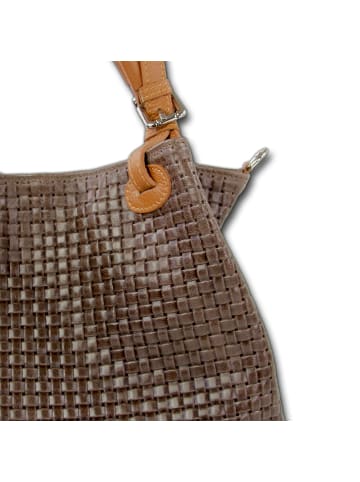 Florence Florence Handtasche, Umhängetasche Leder dunkelbraun ca. 31cm