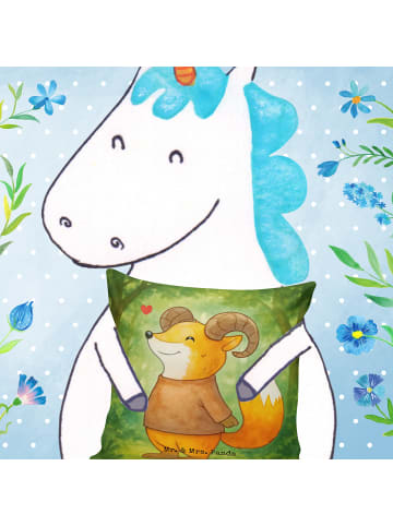 Mr. & Mrs. Panda Deko Kissen Widder Astologie Design ohne Spruch in Weiß