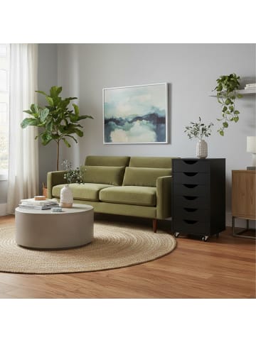 relaxdays Rollcontainer in Schwarz - (B)40 x (H)78 x (T)40 cm