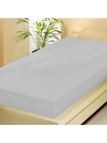 Erwin Müller Single-Jersey Spannbettlaken wasserdicht Sassnitz in grau