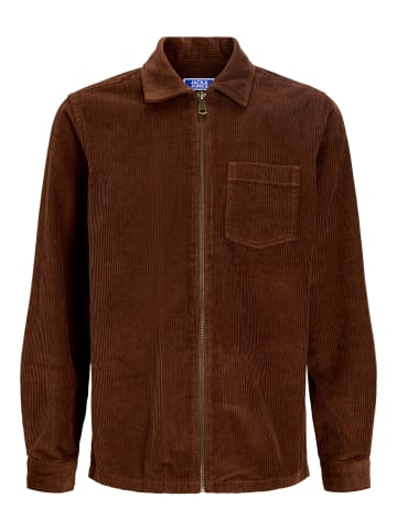 JACK & JONES Junior Cord Hemdjacke Overshirt Zipper Jortoronto in downtown brown
