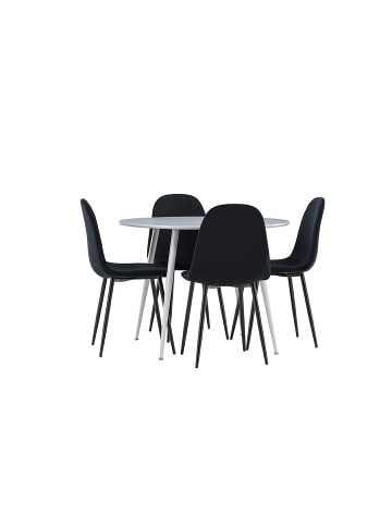 ebuy24 Essgruppe Plaza (5-teilig) Grau 100 x 100 cm