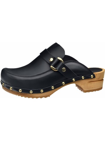 Sanita Comfortwear Clog "Wood-Lillen Open" in Schwarz