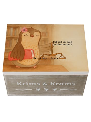 Mr. & Mrs. Panda Box Juristin Leidenschaft Design mit Spruch in Weiß