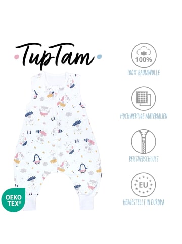 TupTam Babyschlafsack mit Beinen Unwattiert in weiß Modell 8