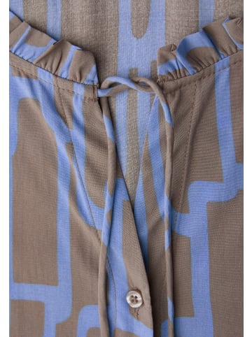 Street One Bluse in taupe hellblau - 0001