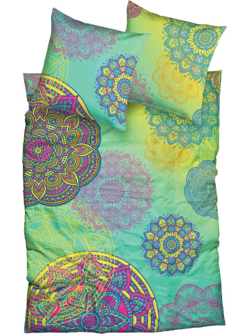 sister s. Renforcé Bettwäsche in blau-gelb