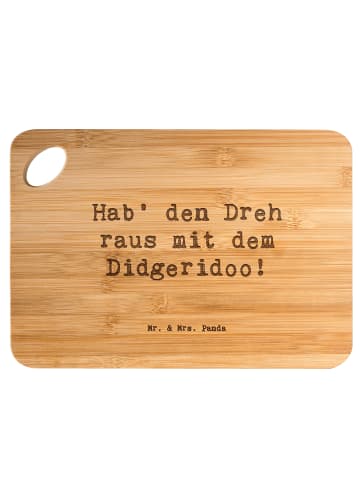 Mr. & Mrs. Panda Frühstücksbrett Spruch Didgeridoo Dreh mit Spruch in Braun