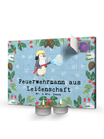 Mr. & Mrs. Panda Adventskalender mit Kerzen Feuerwehrmann Leiden... in Eisblau