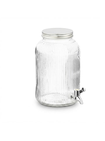 relaxdays Getränkespender in Transparent - 4L