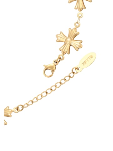 faina Women Link Bracelet With Floral Motif in Gold