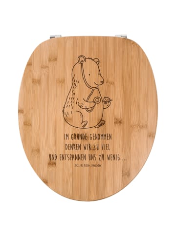 Mr. & Mrs. Panda holz wc sitz Bär Arzt mit Spruch in Transparent