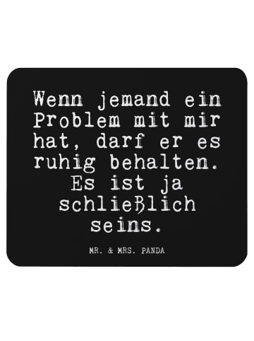 Mr. & Mrs. Panda Mauspad Wenn jemand ein Problem... mit Spruch in Schwarz