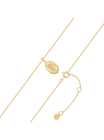 Glanzstücke München Kette Geburtsblume Februar Veilchen aus Sterling Silber mit Zirkonia in gelbgold