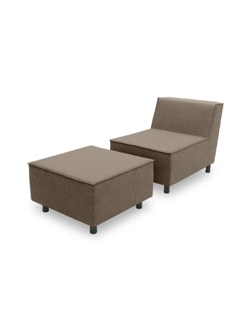 58 aufm Kessel GARTENLOUNGE Set 1 Brandie 146x77x176 mit Outdoorbezug in braun