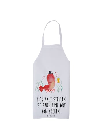 Mr. & Mrs. Panda Kochschürze Hummer Weizen mit Spruch in Weiß