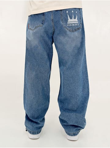 DADA Baggy Pants Supreme Fit Jeans mit Logo-Stitching in Blau-2