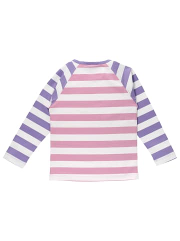 Villervalla Shirt Langarm Stripes Lavender/Bloom in weiß rosa lila