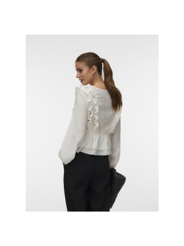 Vero Moda Langarmbluse in Snow White