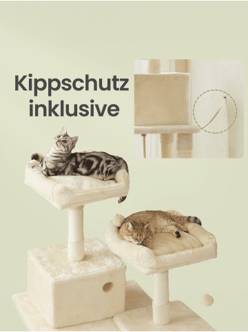 Feandrea Katzenbaum Clawfy in Beige - (B)45 x (H)141.8 x (T)55 cm