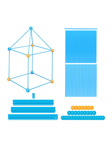 relaxdays 132-tlg. Konstruktionsspielzeug-Set in Mehrfarbig