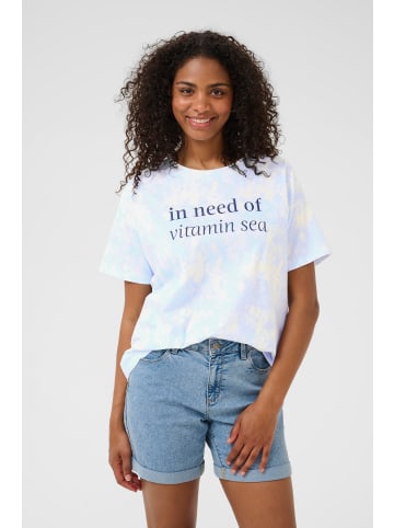 Kaffe T-shirt KAroxy Loose fit in Light blue tie dye look
