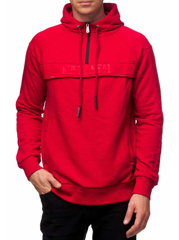 Rusty Neal Kangaroo Kapuzenpullover mit Zipper in Rot