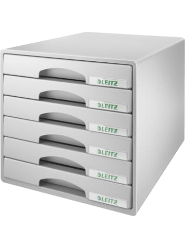 Leitz Schubladenbox Plus 6 Schubladen Polystyrol grau