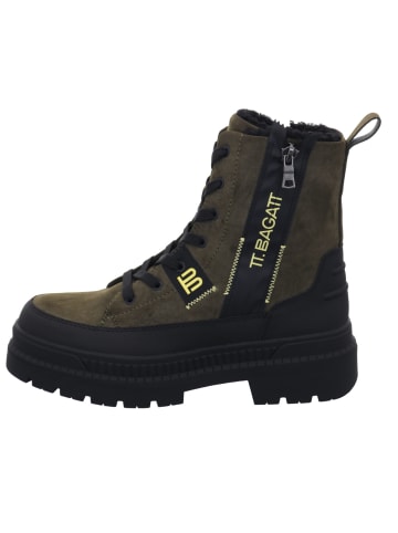 Bugatti Damenschnürrstiefel warm flach  in  Grün