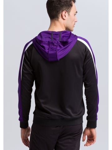 erima Liga 2.0 Trainingsjacke mit Kapuze in schwarz/violet/weiss