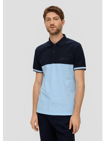 s.Oliver Polo-Shirt kurzarm in Blau