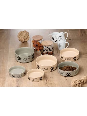 Ritzenhoff & Breker 2er Set Futternäpfe Mika Dog ø 18,5 cm in beige-grau