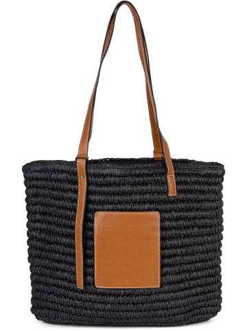 styleBREAKER Schultertasche in Schwarz