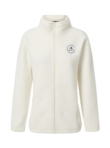 CASH-MERE.CH Retro-Fleece-Jacke aus recyceltem Polyester in Off White