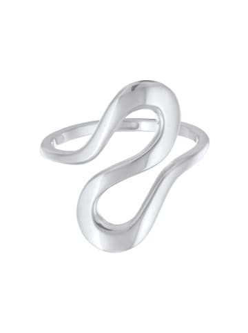 Elli Ring 925 Sterling Silber Spirale, Wellen in Silber