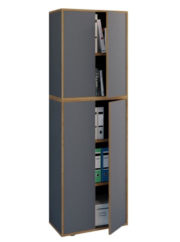 VCM  Büroschrank Aktenschrank Sideboard Salia 5fach in Anthrazit