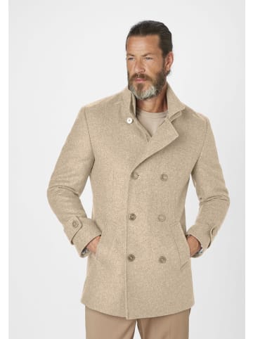 S4 JACKETS Wollmantel George in beige melange