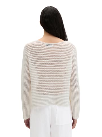 Marc O'Polo Ajour-Pullover relaxed in White Cotton